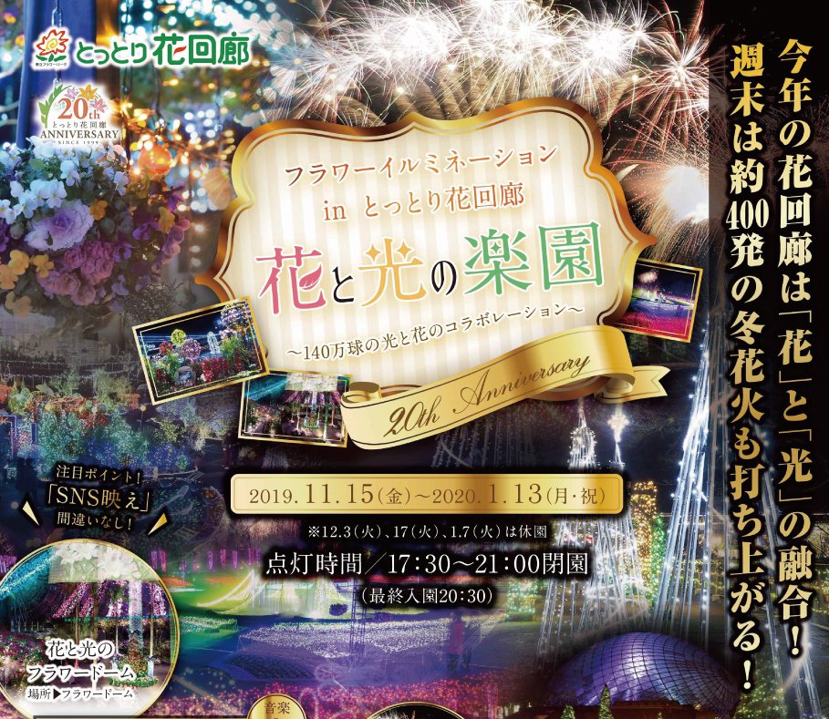 とっとり花回廊 フラワーイルミネーション